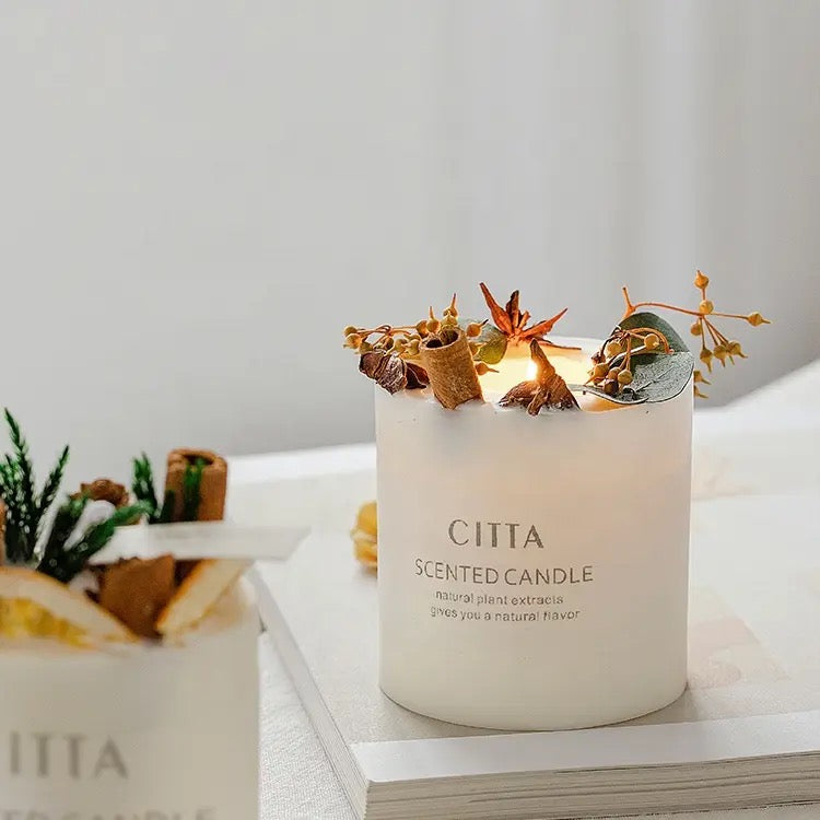 soy wax fragrance aroma therapy dry flower scented candle luxury