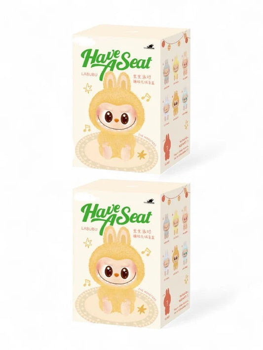 Pack Of 2 - Have A Seat Series - Blind Box  Labubu Vinyl Plush Blind Box