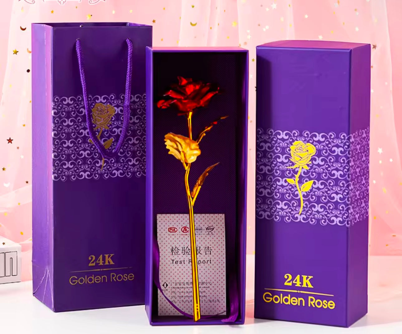 Flower Eternal Foil Plated 24K Gold Rose