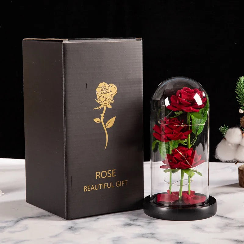 Red Rose Gift in Glass