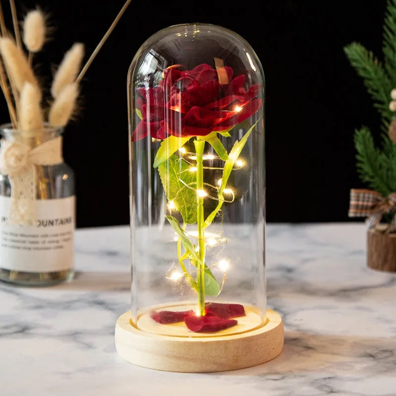 Red Rose Gift in Glass