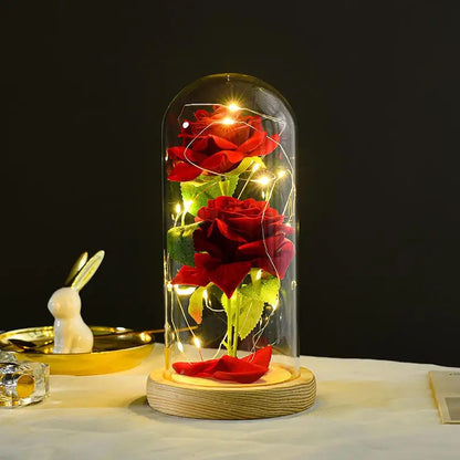 Red Rose Gift in Glass