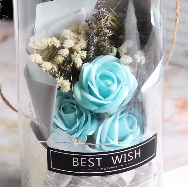 LED Soap Flower Hanging Jar