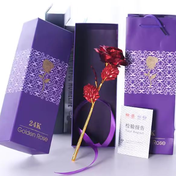 Flower Eternal Foil Plated 24K Gold Rose