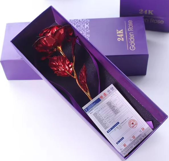 Flower Eternal Foil Plated 24K Gold Rose