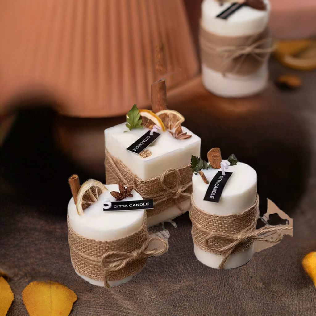 Bulk pillar scented candles