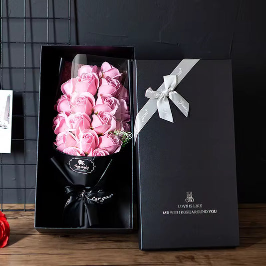 Luxury Rose Soap Flower Bouquet in Gift Box