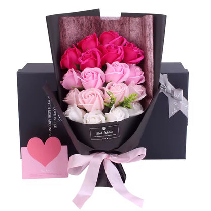 Luxury Rose Soap Flower Bouquet in Gift Box