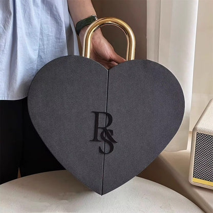 Heart-shaped box filled with red preserved