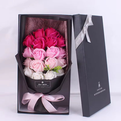 Luxury Rose Soap Flower Bouquet in Gift Box