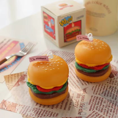 Hamburger scented candle