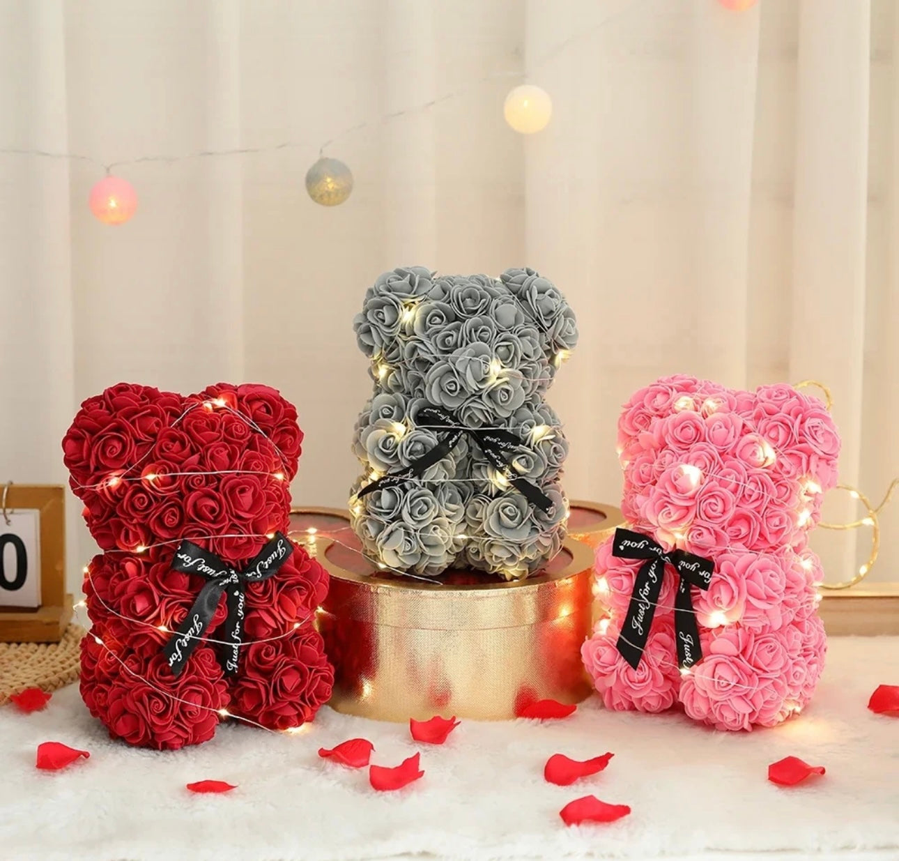 Rose Teddy With Lights And Box