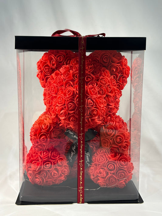 Rose Teddy with Deluxe Box