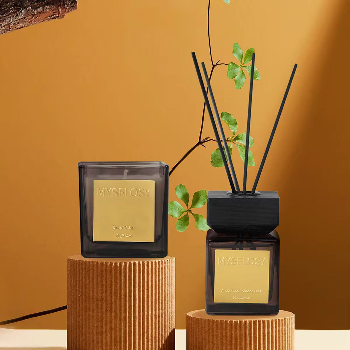 MYSFLOSY Luxury Candle & Reed Diffuser Gift Set
