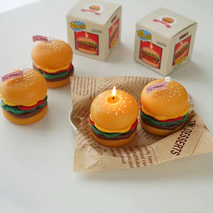 Hamburger scented candle