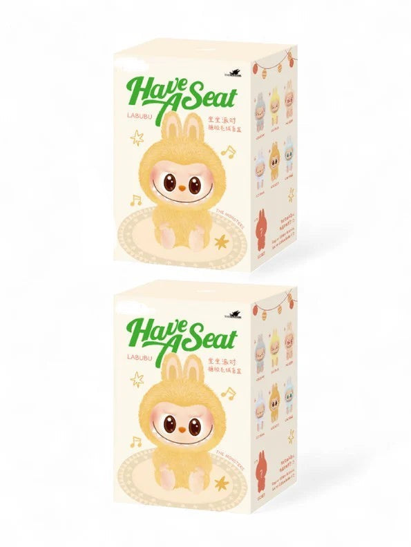 Pack Of 2 - Have A Seat Series - Blind Box  Labubu Vinyl Plush Blind Box