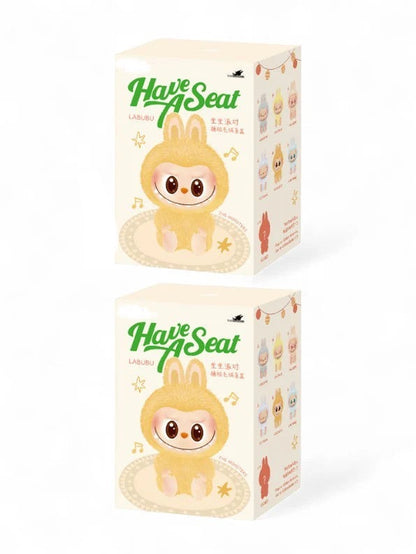 Pack Of 2 - Have A Seat Series - Blind Box  Labubu Vinyl Plush Blind Box