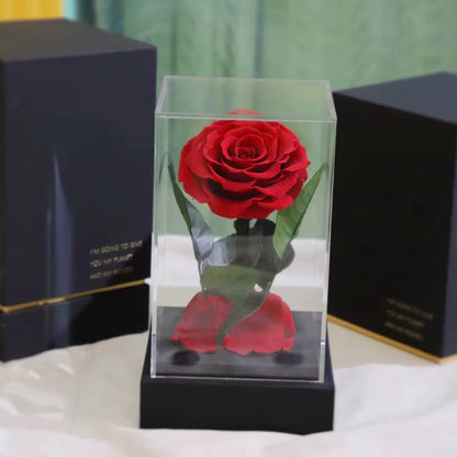 Preserved Roses In Acrylic Gift Box