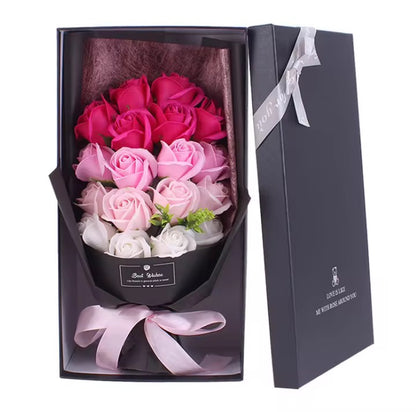Luxury Rose Soap Flower Bouquet in Gift Box