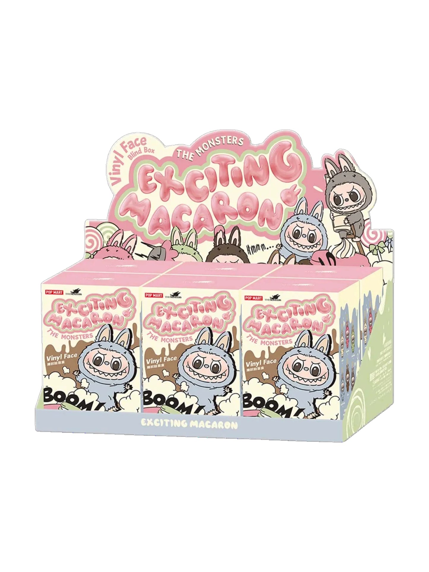 Labubu “Exciting Macaron” Blind Box Keychain Series