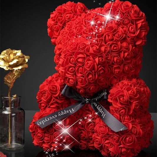 Rose Teddy with Deluxe Box