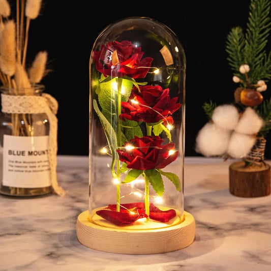 Red Rose Gift in Glass