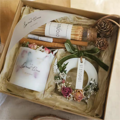 Dried Flower Scented Candle Gift set