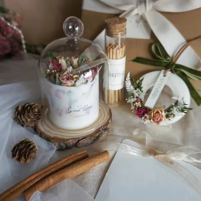 Dried Flower Scented Candle Gift set