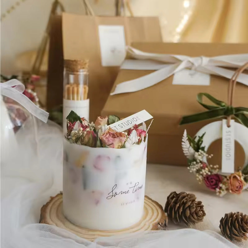 Dried Flower Scented Candle Gift set